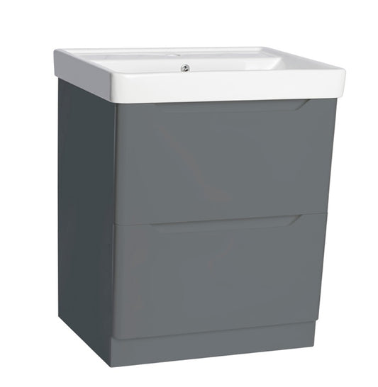 100% WaterProof VRB Nexus Dark Grey 500/600/700/800mm Rigid PVC Floor Standing Vanity Unit