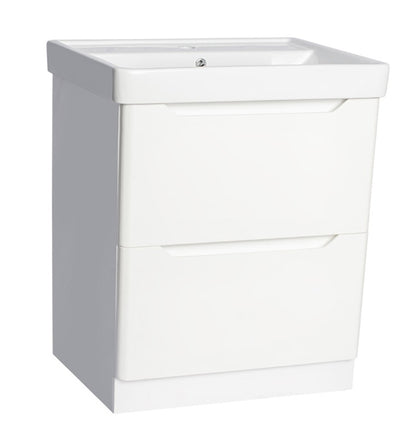 100% WaterProof VRB Nexus Gloss White 500/600/700/800mm Rigid PVC Floor Standing Vanity Unit