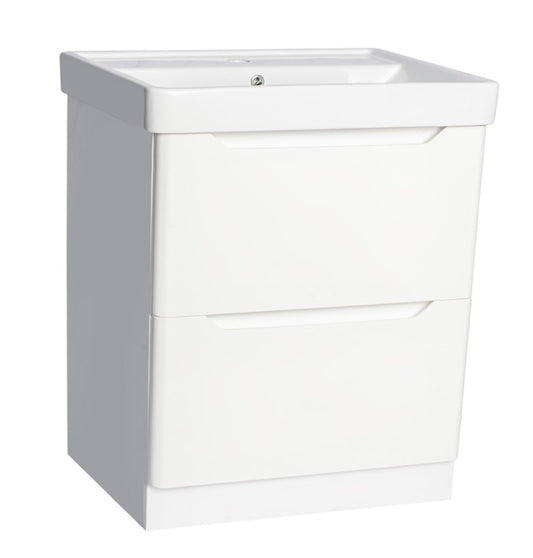 100% WaterProof VRB Nexus Gloss White 500/600/700/800mm Rigid PVC Floor Standing Vanity Unit