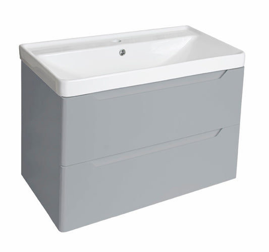100% WaterProof VRB Nexus Light Grey 500/600/700/800mm Rigid PVC Wall Hung Vanity Unit