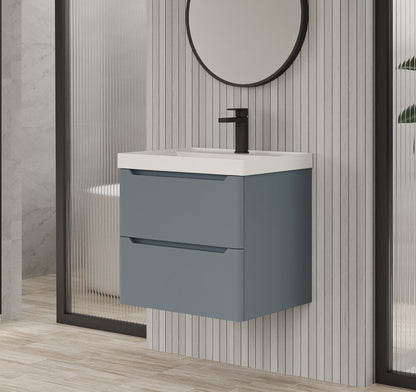 100% WaterProof VRB Nexus Dark Grey 500/600/700/800mm Rigid PVC Wall Hung Vanity Unit