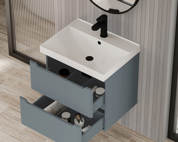 100% WaterProof VRB Nexus Dark Grey 500/600/700/800mm Rigid PVC Wall Hung Vanity Unit