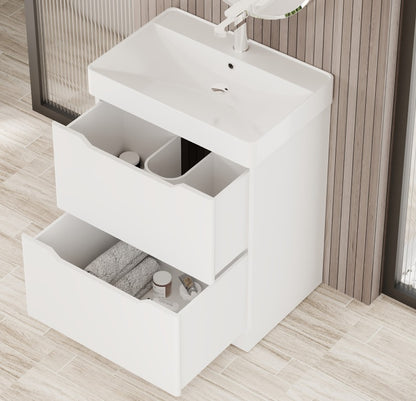 100% WaterProof VRB Nexus Gloss White 500/600/700/800mm Rigid PVC Floor Standing Vanity Unit