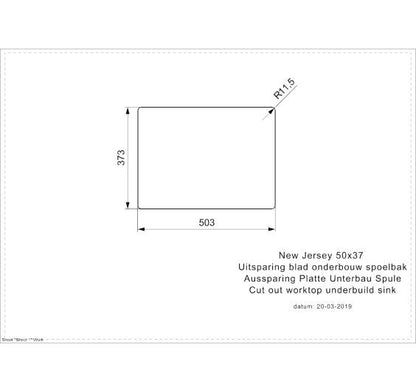 Reginox New Jersey 503710cm 90  Shallow Inset/Undermount SS Kitchen Sink