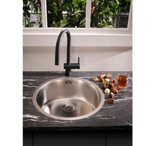 Reginox New York Round Bowl Inset/Undermount SS Kitchen Sink