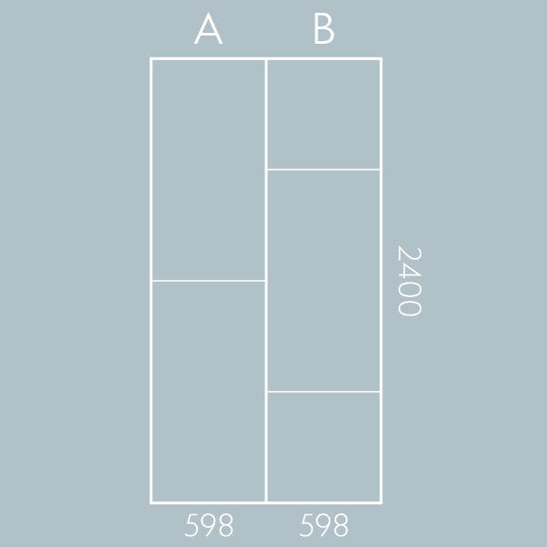 Multipanel  XL Offset Tile Collection White Terrazzo Shower Panels 598x2400 MT0020A