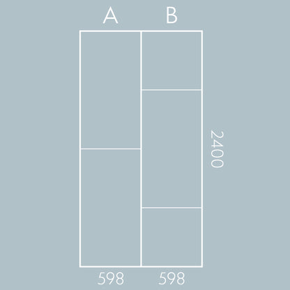 Multipanel  XL Offset Tile Collection White Terrazzo Shower Panels 598x2400 MT0020A