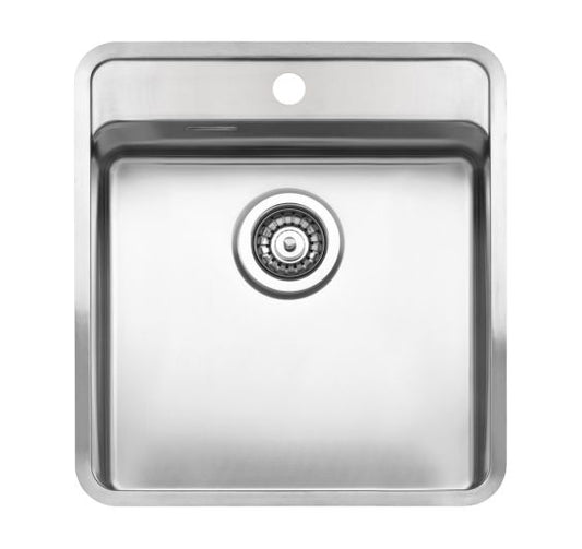 Reginox Ohio 40x40 TW Tap Wing Inset/Undermount 1 bowl SS Kitchen Sink