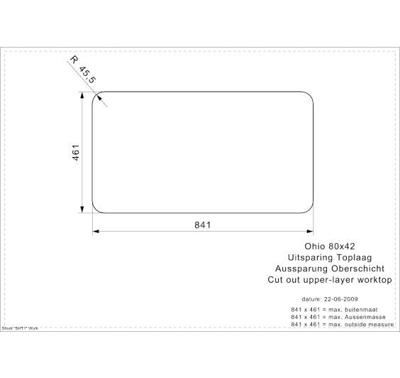 Reginox Ohio 80x42L Inset/Undermount Extra Wide 1 bowl SS Kitchen Sink