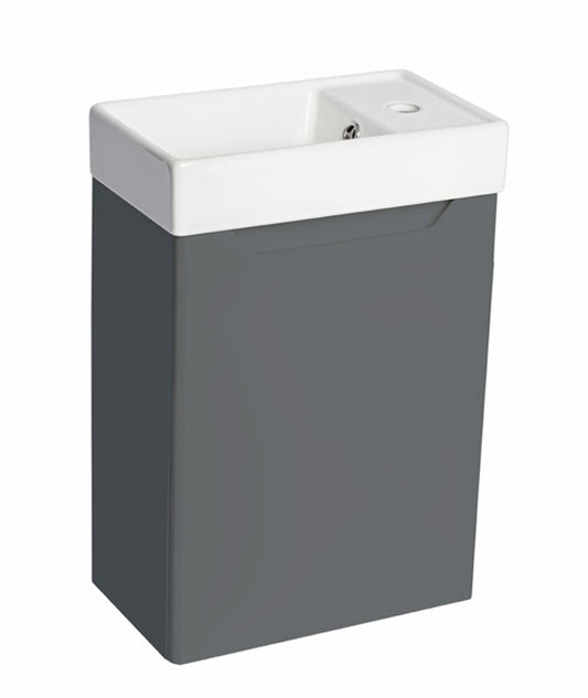 100% WaterProof VRB Pandora Dark Grey 400mm Rigid PVC Wall Hung Compact Unit PVC400WH_DARK GREY