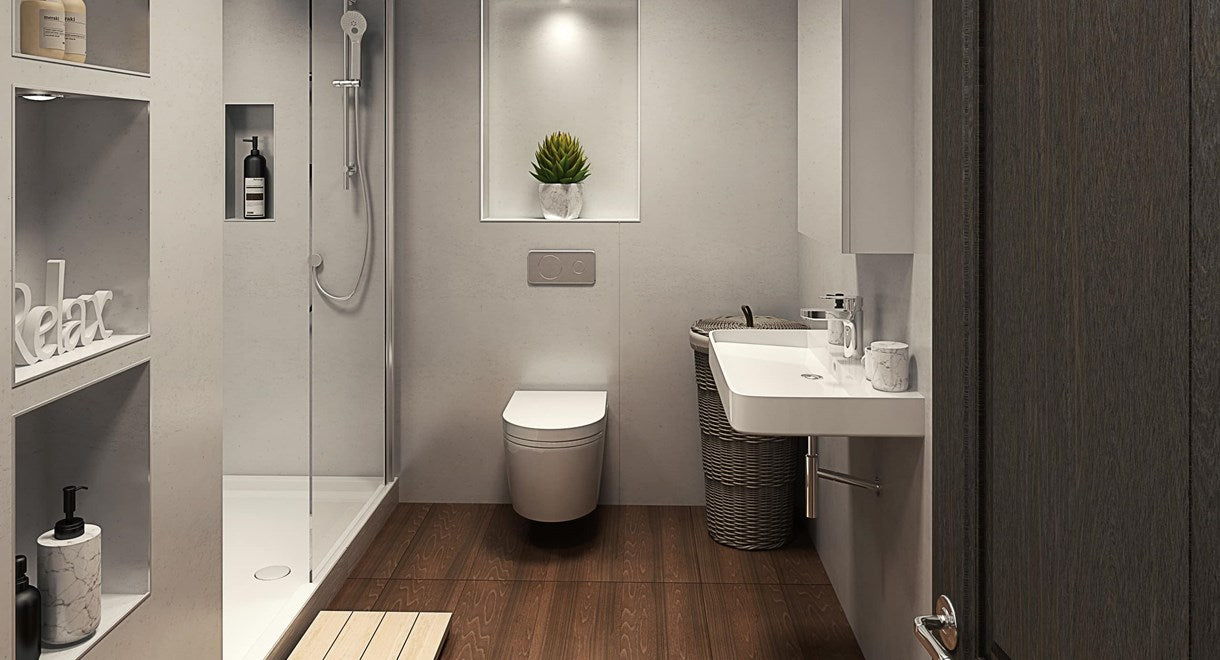 Perform Panel Origins, BEIGE EIGER 600/900/1200 x 2400mm Plywood Shower Panels
