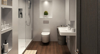 Perform Panel Origins, BEIGE EIGER 600/900/1200 x 2400mm Plywood Shower Panels