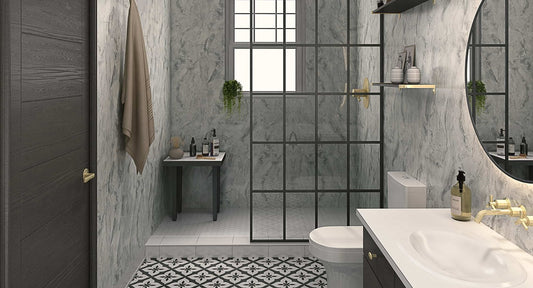 Perform Panel Origins, STRATUS MARBLE 600/900/1200 x 2400mm Plywood Shower Panels
