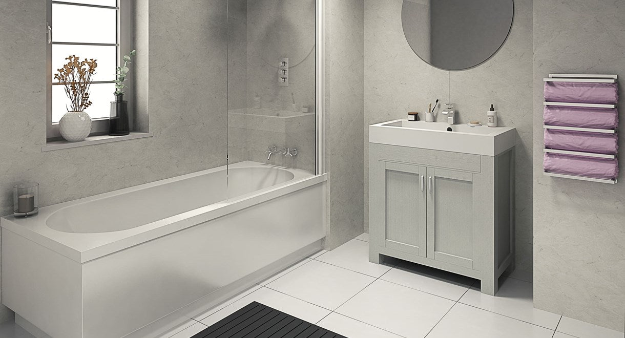 Perform Panel Origins, WHITE BONITO 600/900/1200 x 2400mm Plywood Shower Panels