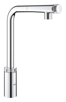 GROHE Minta Tap, Smartcontrol, with Pull Out Spray, L-Spout Polished chrome