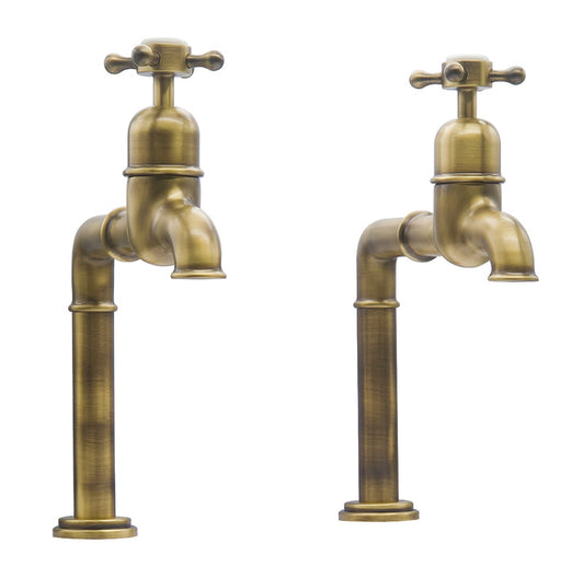 Bidbury & Co. Caswell Bibcock Taps, with Crosshead Handles 5 finishes