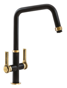 Abode Hex Tap, Dual Lever, U-Spout 4 finishes