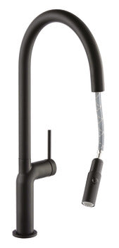 Abode Tubist Mixer Tap, Single Lever, Pull Out Spray, C-Spout 2 finishes
