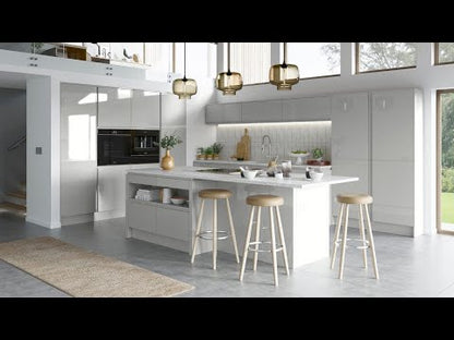Strada Gloss WHITE J-Pull kitchen cupboard door fronts, end panels and accessories