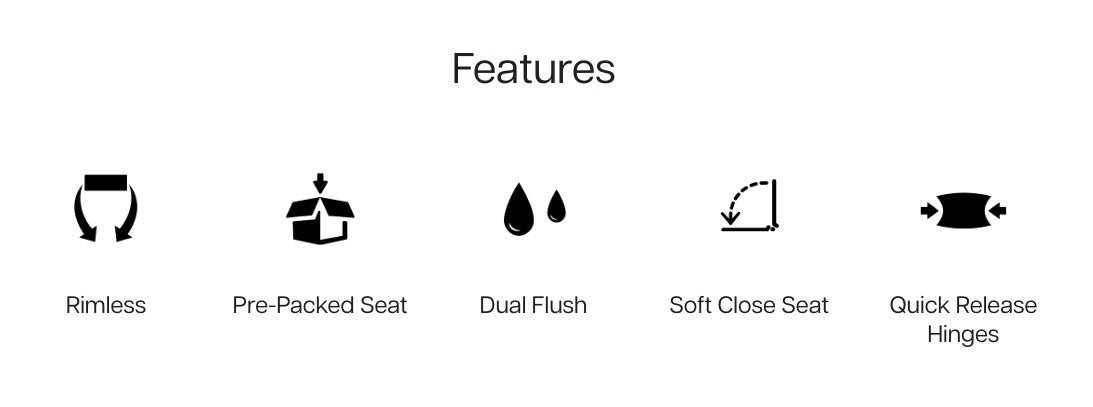 VRB Pure Close Coupled Square Rimless Toilet