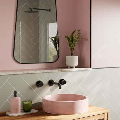 Multipanel Tile Collection Sage Green Herringbone Shower Panels 598x2400 MT638H