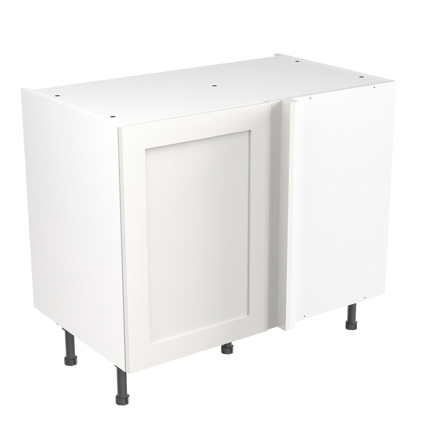 Shaker UltraMatt White Base Kitchen Cabinets with UNICLIC Technology, Flat packed