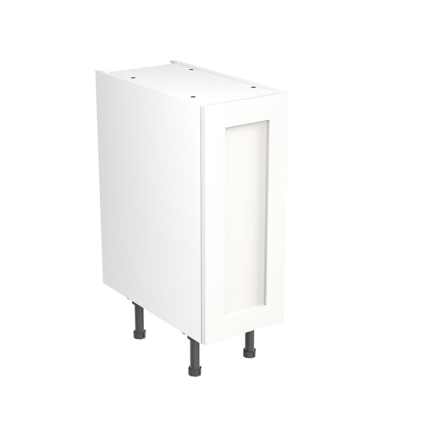 Shaker UltraMatt White Base Kitchen Cabinets with UNICLIC Technology, Flat packed