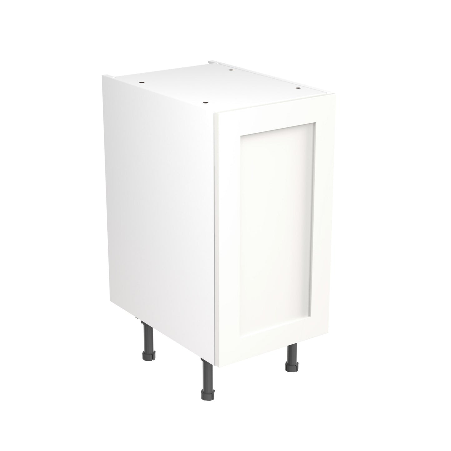 Shaker UltraMatt White Base Kitchen Cabinets with UNICLIC Technology, Flat packed
