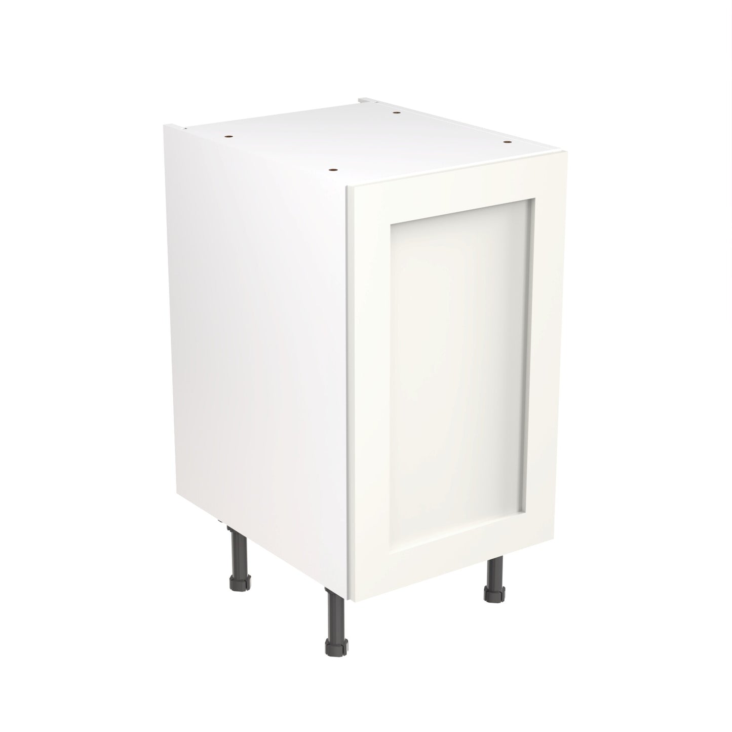 Shaker UltraMatt White Base Kitchen Cabinets with UNICLIC Technology, Flat packed