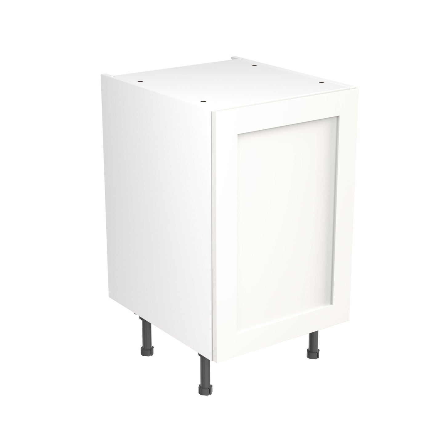 Shaker UltraMatt White Base Kitchen Cabinets with UNICLIC Technology, Flat packed