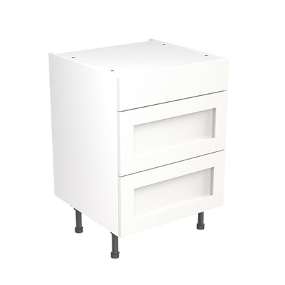 Shaker UltraMatt White Base Kitchen Cabinets with UNICLIC Technology, Flat packed