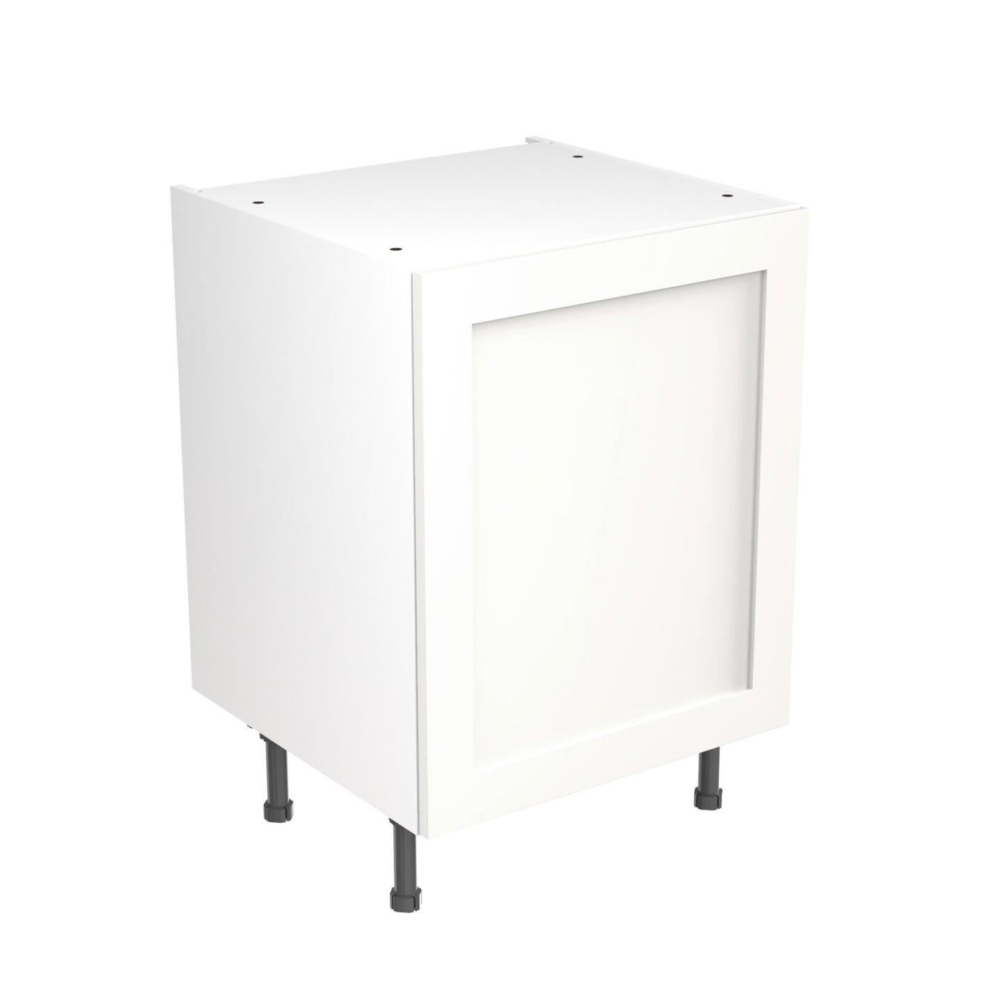 Shaker UltraMatt White Base Kitchen Cabinets with UNICLIC Technology, Flat packed