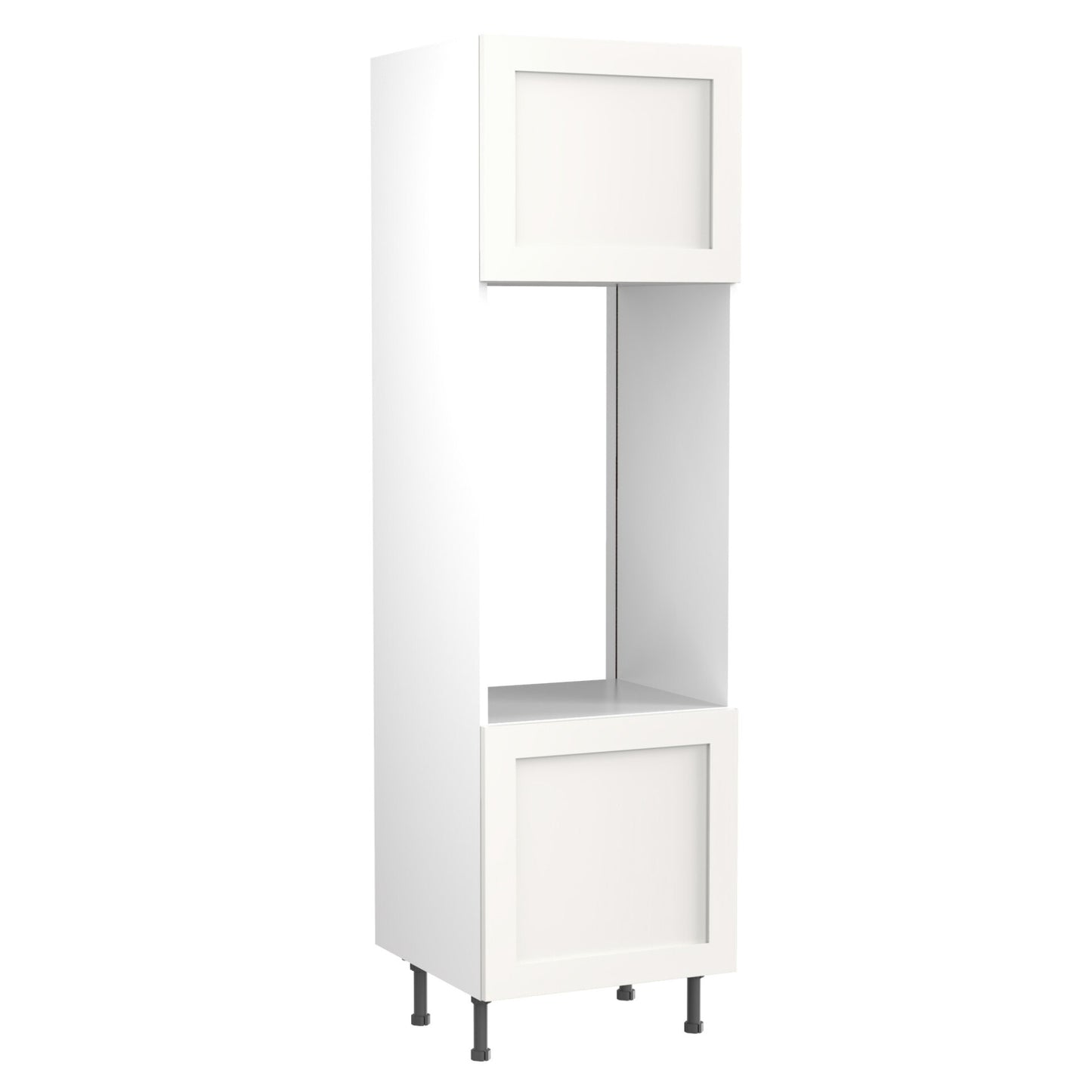Shaker UltraMatt White Base Kitchen Cabinets with UNICLIC Technology, Flat packed