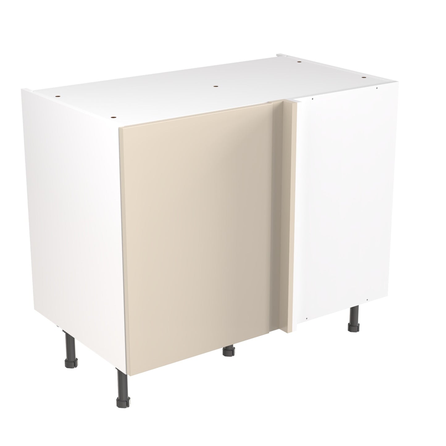 Slab Super Gloss Cashmere Base Kitchen Cabinets with UNICLIC Technology, Flat packed