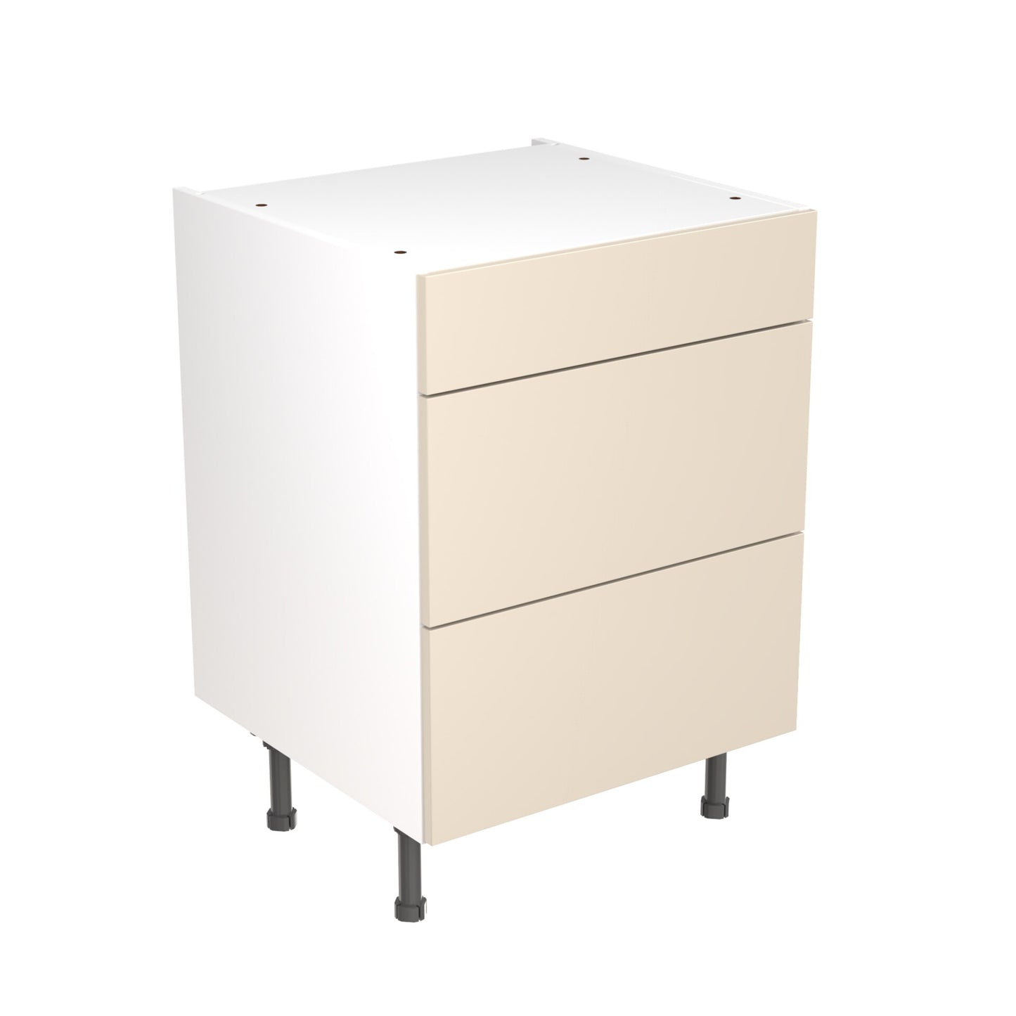 Slab Super Gloss Cashmere Base Kitchen Cabinets with UNICLIC Technology, Flat packed
