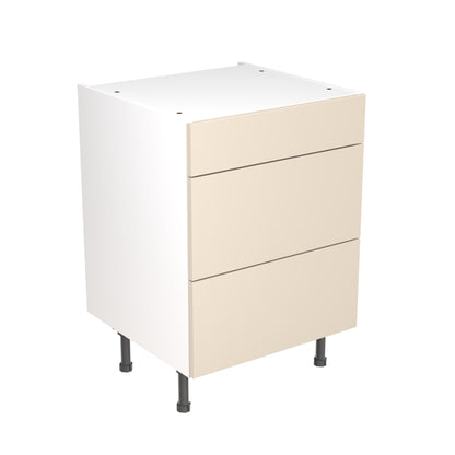 Slab Super Gloss Cashmere Base Kitchen Cabinets with UNICLIC Technology, Flat packed
