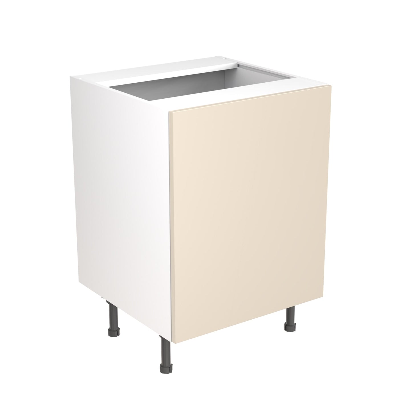 Slab Super Gloss Cashmere Base Kitchen Cabinets with UNICLIC Technology, Flat packed