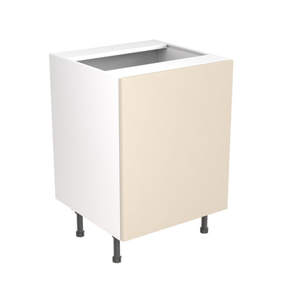 True Handleless SuperMatt Cashmere Kitchen Base Cabinets with UNICLIC Technology, Flat packed
