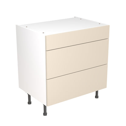 Slab Super Gloss Cashmere Base Kitchen Cabinets with UNICLIC Technology, Flat packed