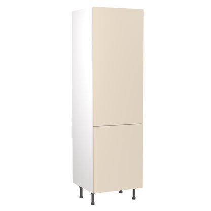 True Handleless SuperMatt Cashmere Kitchen Base Cabinets with UNICLIC Technology, Flat packed