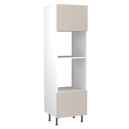 True Handleless SuperMatt Light Grey Kitchen Base Cabinets with UNICLIC Technology, Flat packed