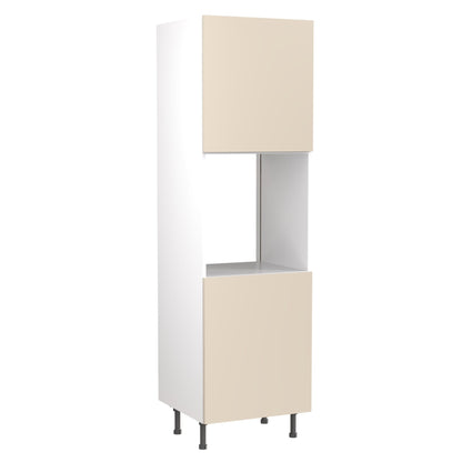 Slab Super Gloss Cashmere Base Kitchen Cabinets with UNICLIC Technology, Flat packed