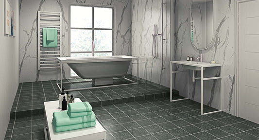 Perform Panel Elegance, STATUARIO MARBLE 600/900/1200x2400mm Plywood Shower Panels