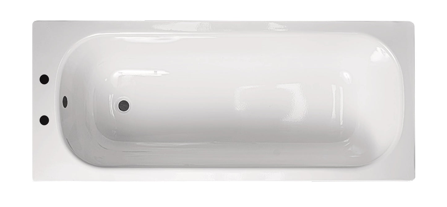 VRB Steel Bath 2 Tap hole 1500/1600/1700x700mm Bath Panels White/Light Grey/Dark Grey