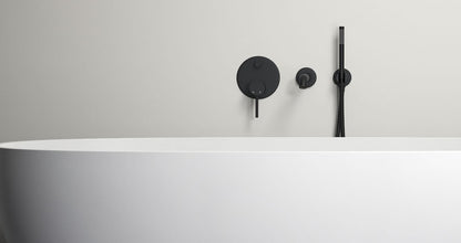 VRB Stream Concealed Bath tap and Shower Set, Matte Black 0021