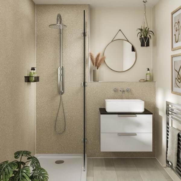Multipanel Contemporary Collection Tavolo Taupe Shower Panels 127