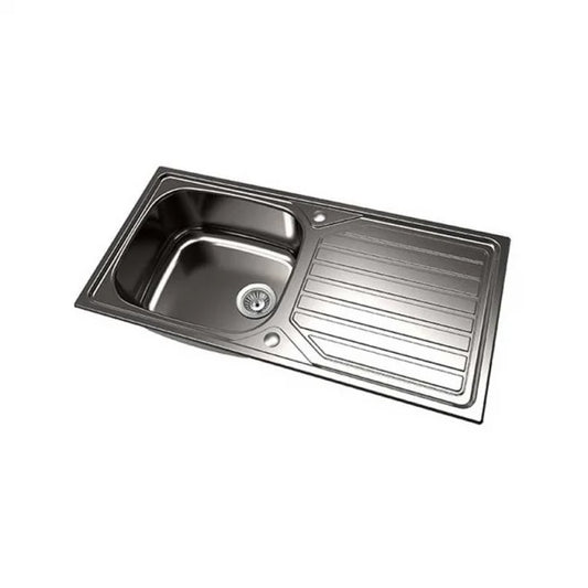1810 VELORE UNO 1000x500mm Reversible Inset Satin SS 1 bowl kitchen sink