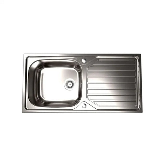 1810 VELORE UNO 1000x500mm Reversible Inset Satin SS 1 bowl kitchen sink