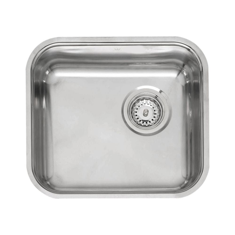 Reginox L184035KGHNOF 1 bowl inset/undermount SS kitchen sink 445x393mm, No Overflow