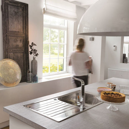 Reginox Minister Reversible 1 bowl Inset SS Kitchen Sink 1000x500mm